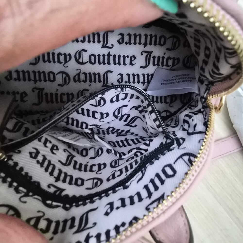 Juicy Couture Pink Embossed Crossbody mini Satchel - Picture 7 of 11